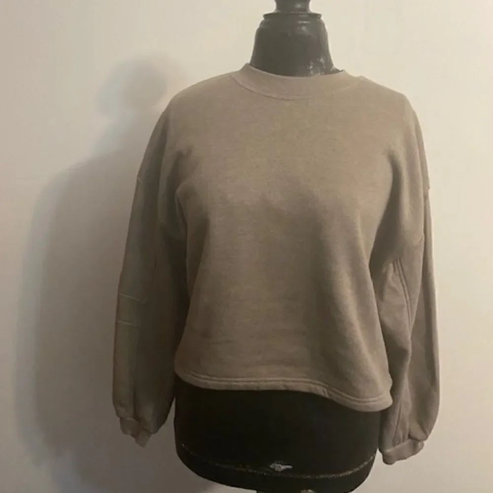 Primark Brown Crop crew neck sweatshirt, size M